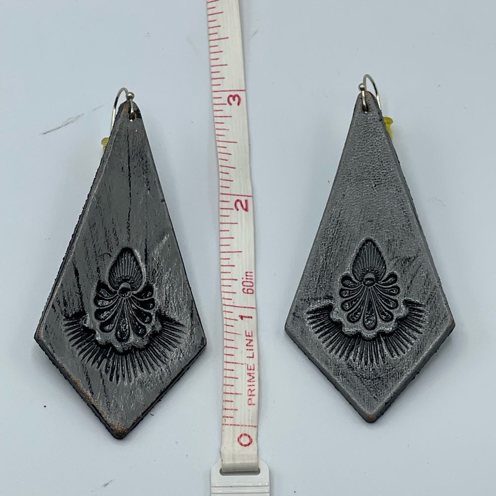 Grey Geometric Earrings